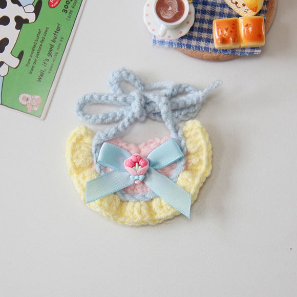 Small/Medium plush crochet bibs clothes outfits - MXM-47 - Picture 1 of 1